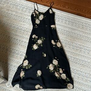 Reformation black and floral dress